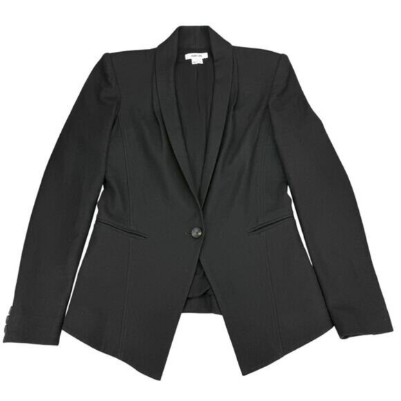 HELMUT LANG 100% Wool Button Blazer Jacket Size Small Black - Picture 2 of 7